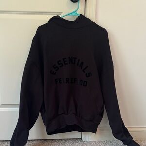 Essentials Black Crewneck Sweater
